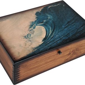 Blue Ocean Wave Memory Box
